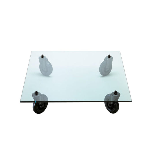 Luxury Square Glass Coffee Table Modern Italian Style for Villa