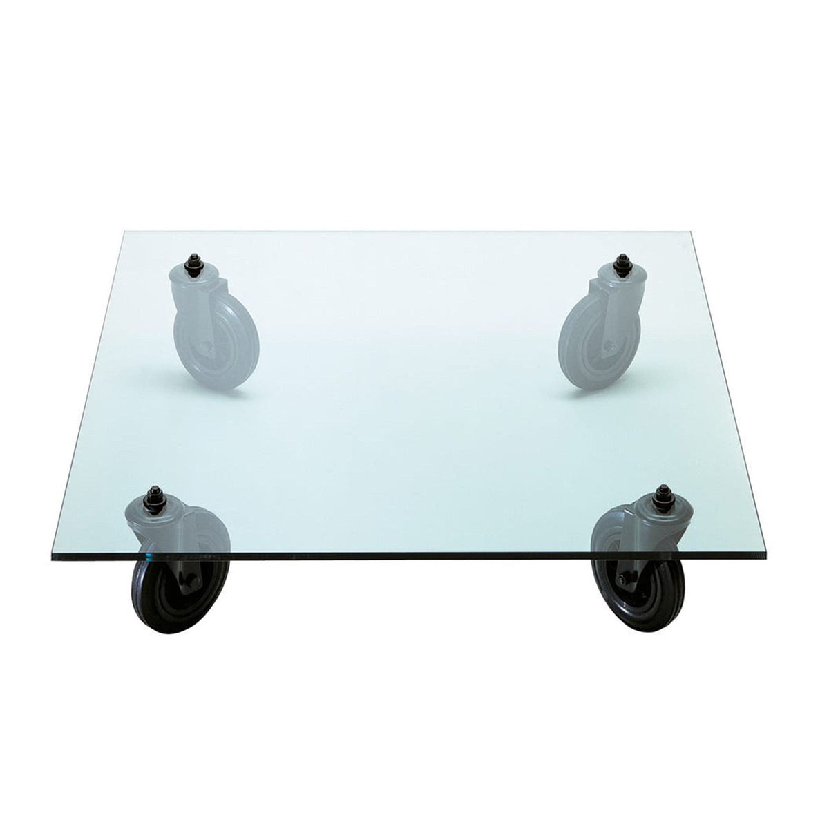 Luxury Square Glass Coffee Table Modern Italian Style for Villa
