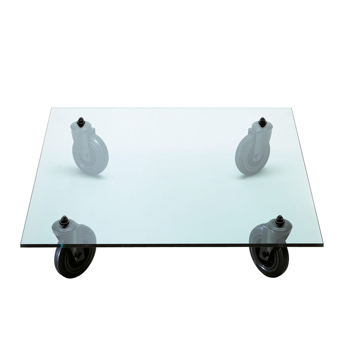 Luxury Square Glass Coffee Table Modern Italian Style for Villa