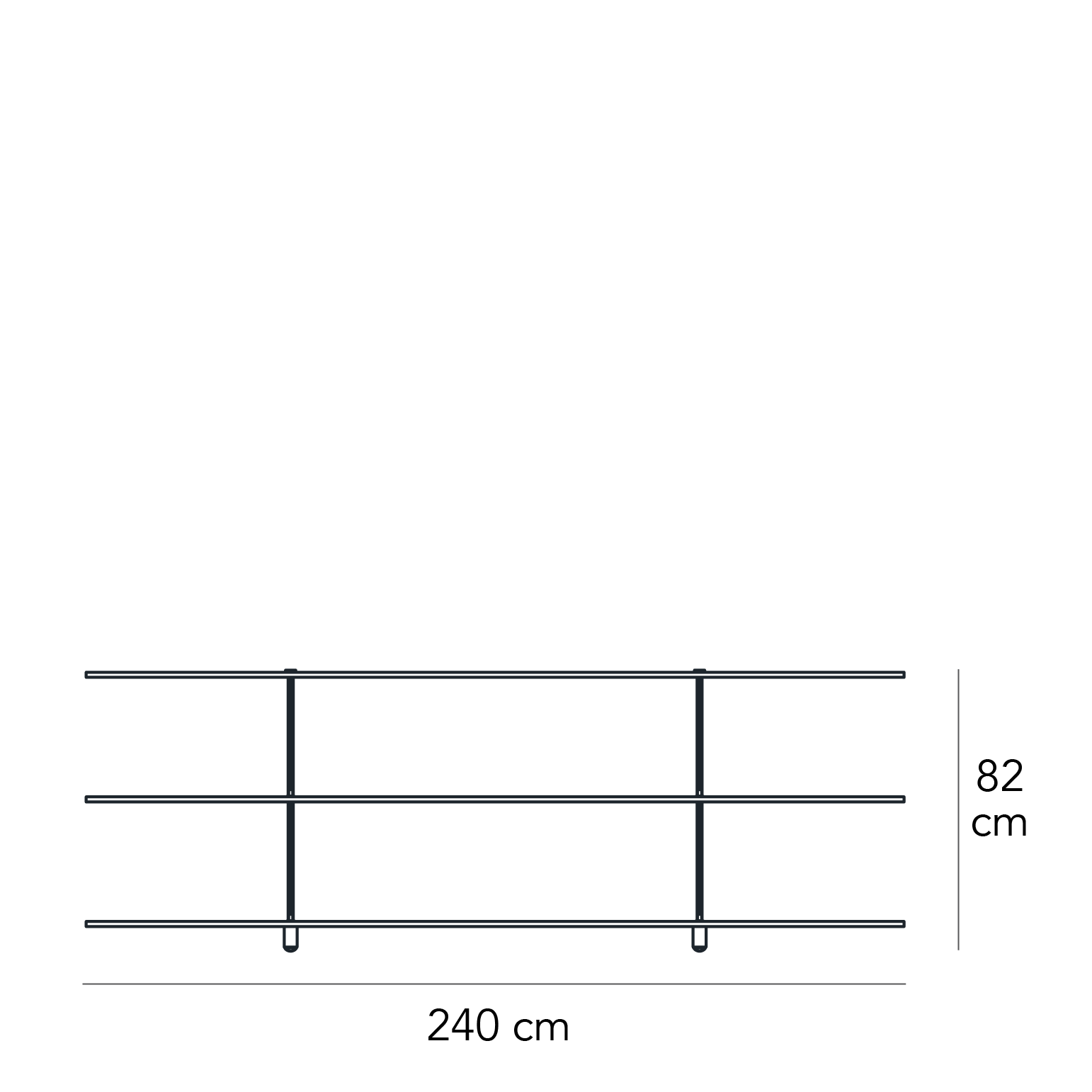 Teso Console Table – Floating Glass Shelves by Renzo Piano | F2720CO150TR20