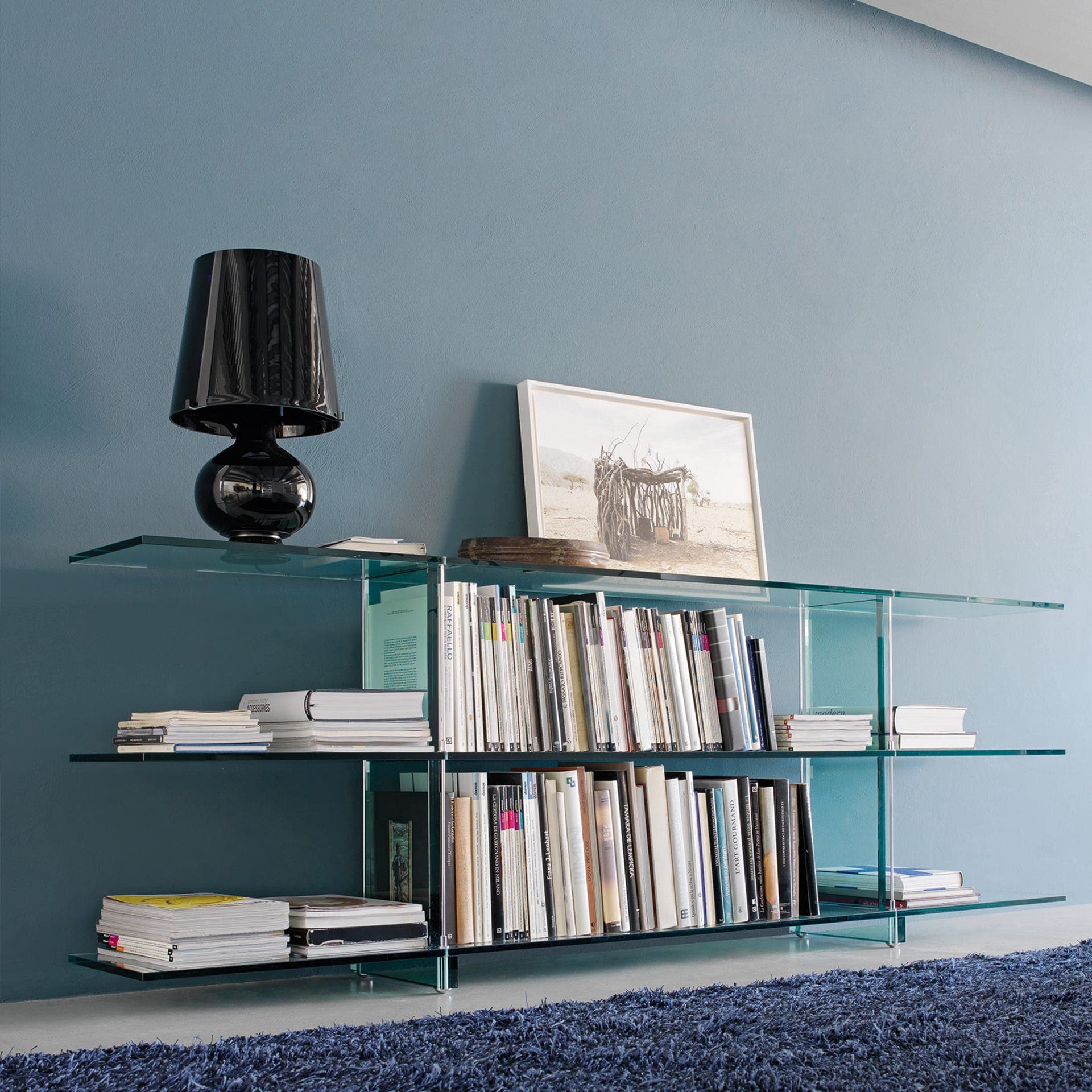 Teso Console Table – Floating Glass Shelves by Renzo Piano | F2720CO150TR20
