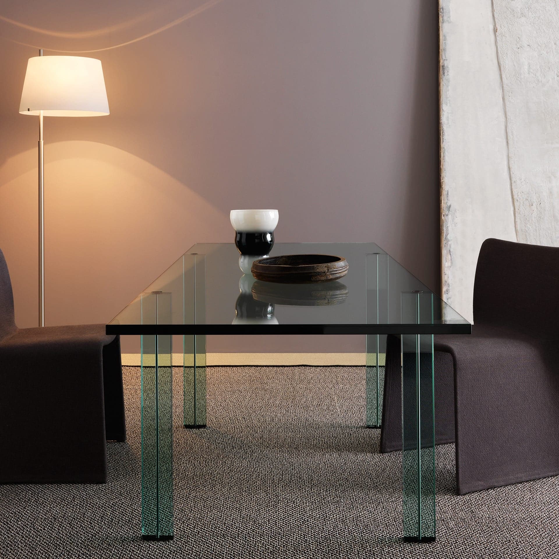 Dining Table Transparent – Tempered Glass Renzo Piano Icon | F2720TA150TR20