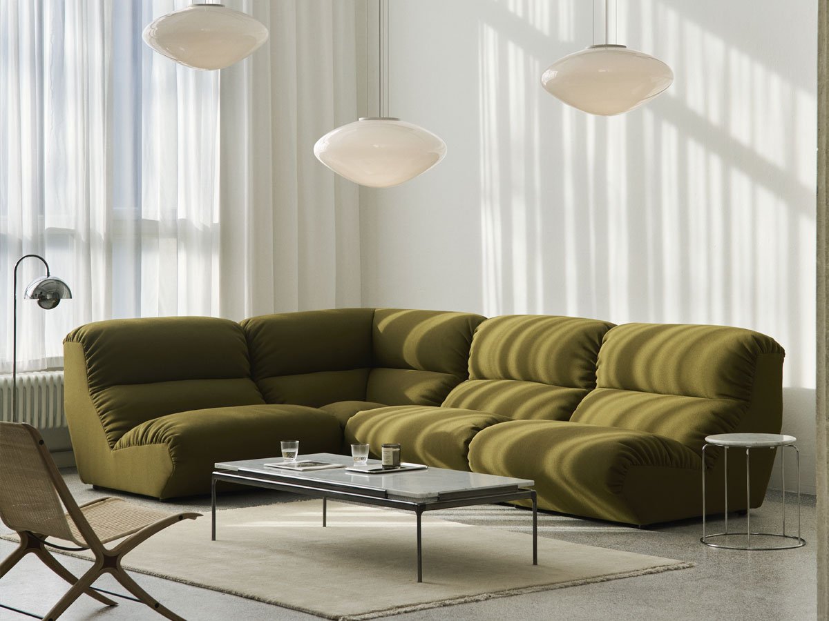 Luxury Hi Lo Modular Sofa Modern Italian Style for Villa