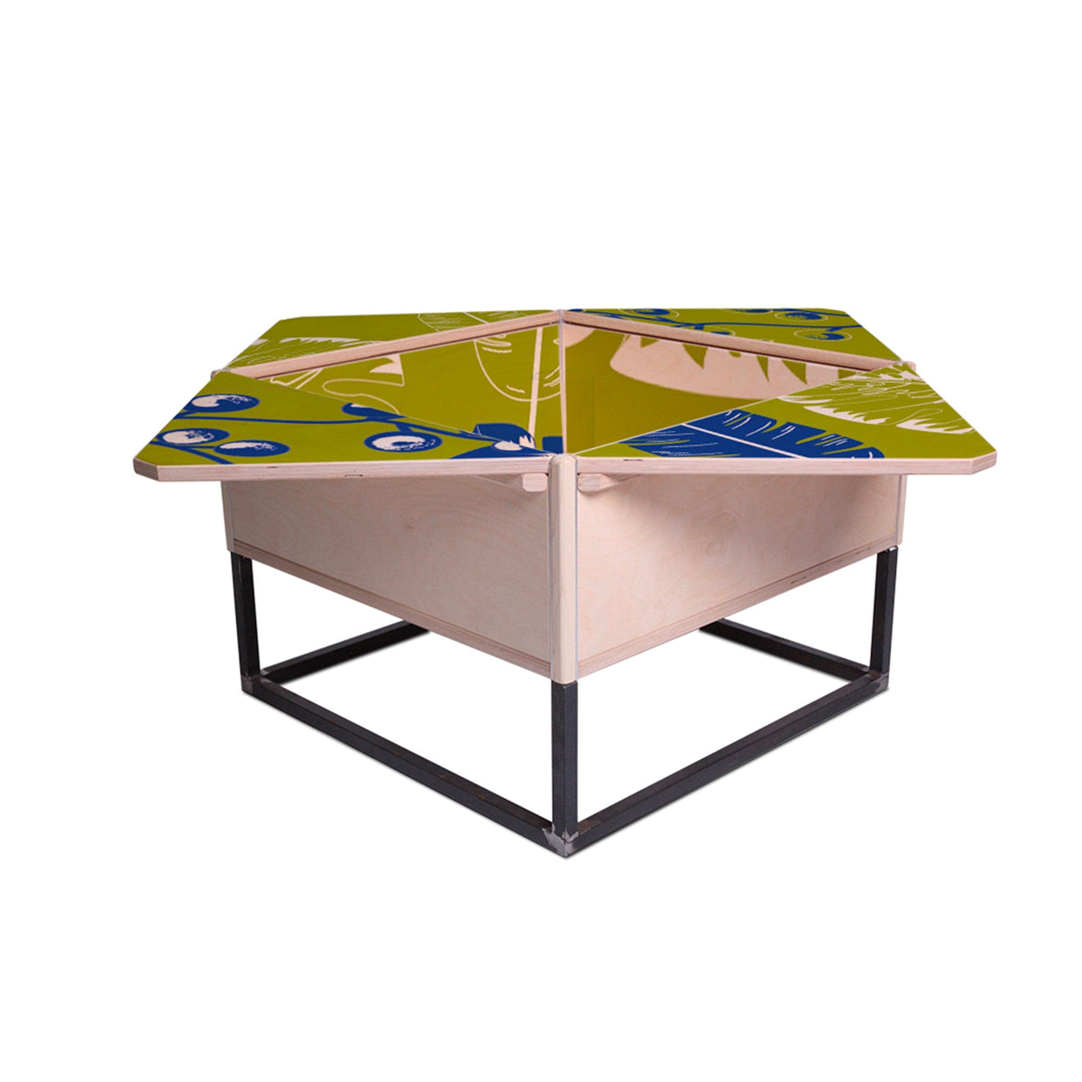 Luxury PETALO MAXI Wood Coffee Table Modern Italian Style for Villa