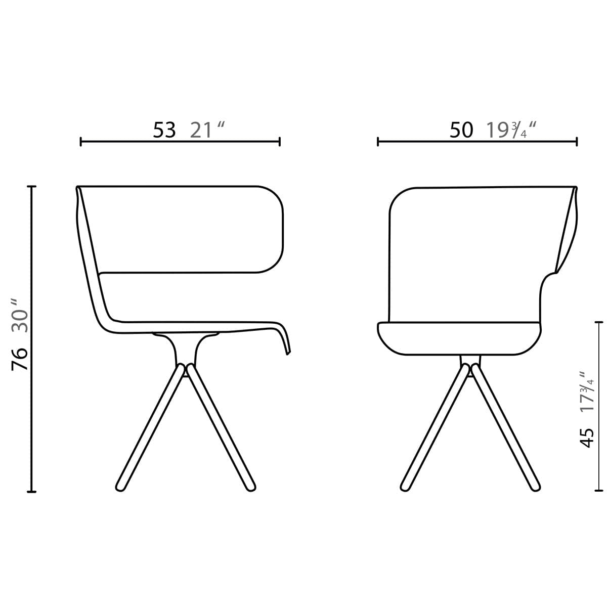 Twiss Dining Chair – Sinuous Fabric by BBB Italia | BBB-twiss-metal-blue
