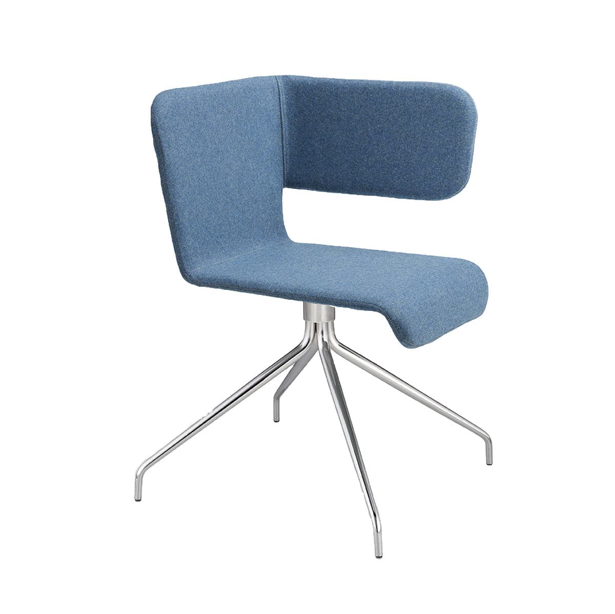 Twiss Dining Chair – Sinuous Fabric by BBB Italia | BBB-twiss-metal-blue