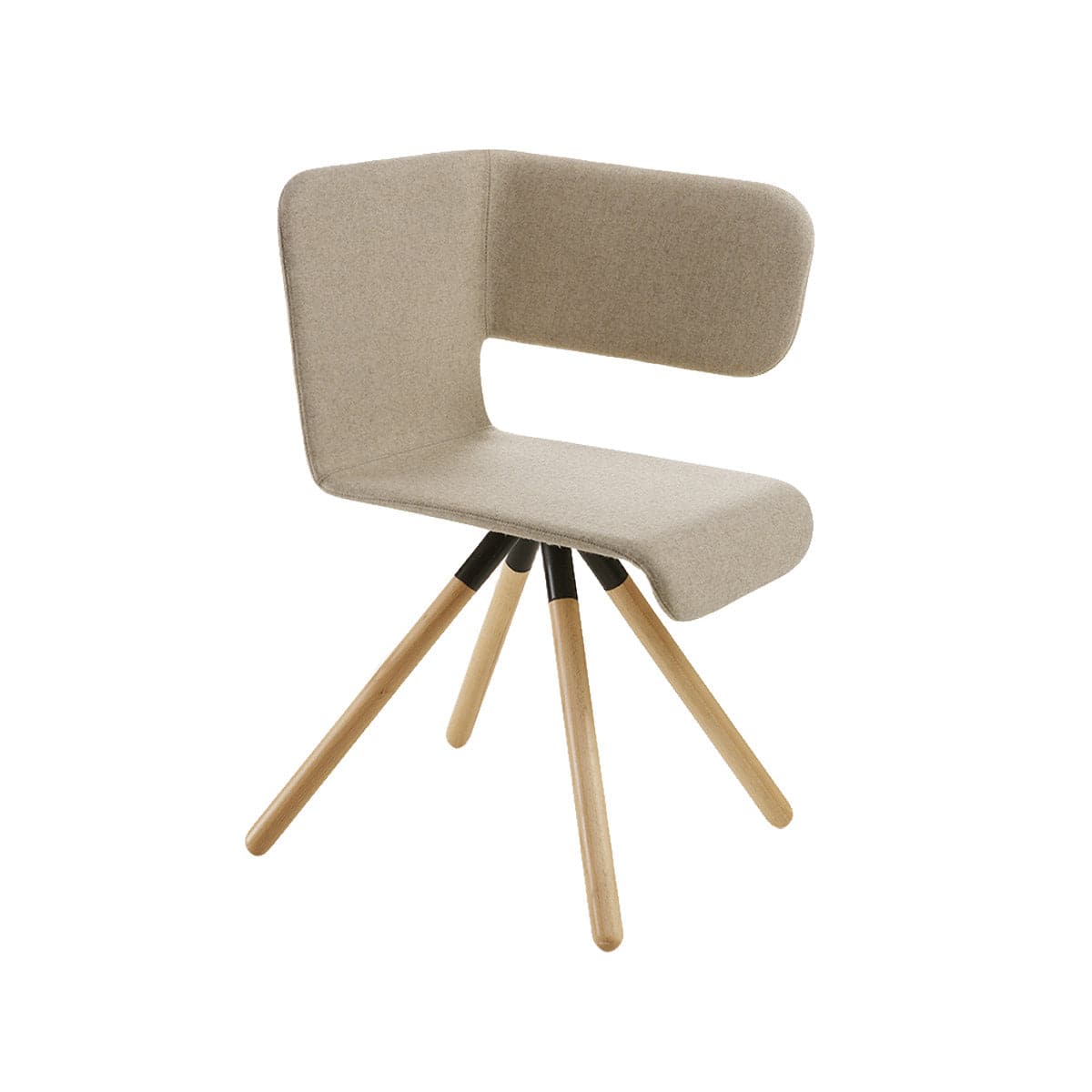 Twiss Upholstered Dining Chair – Sinuous Fabric – Carlo Manara for BBB Italia – Modern