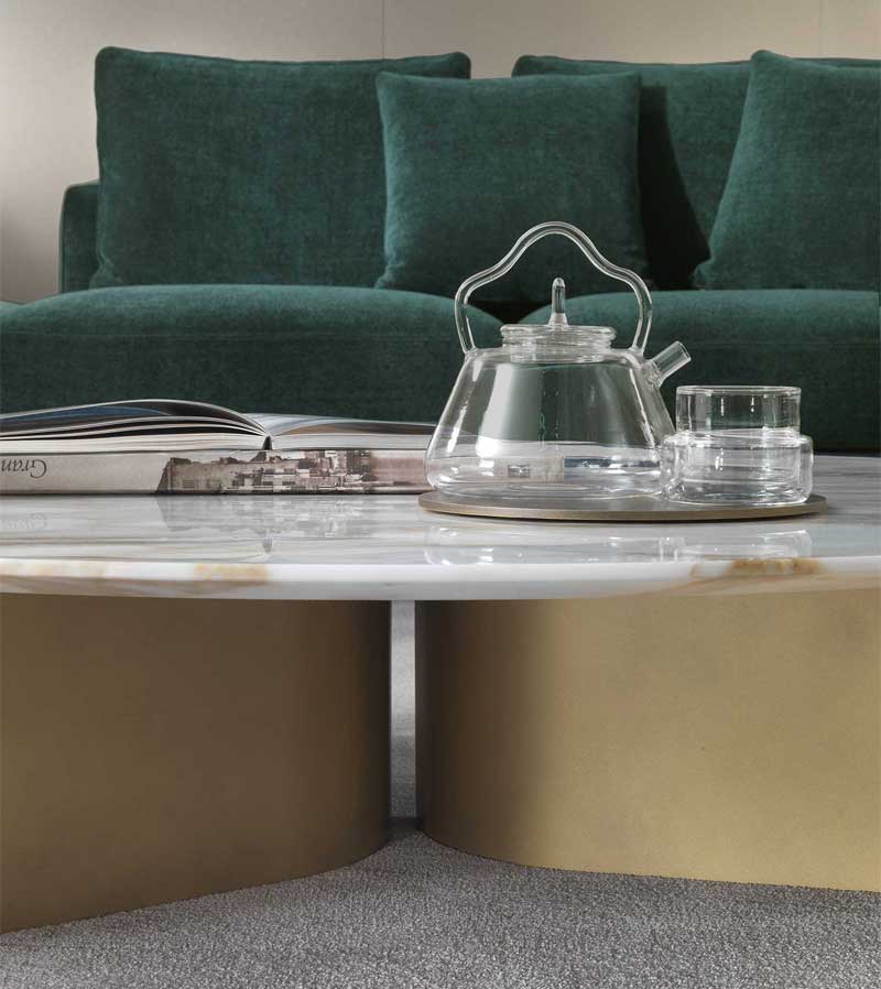 Luxury Wave Coffee Table Modern Italian Style for Villa