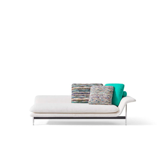 Esosoft Italian Designer Daybed by Antonio Citterio for Cassina – White Fabric Modular Sofa