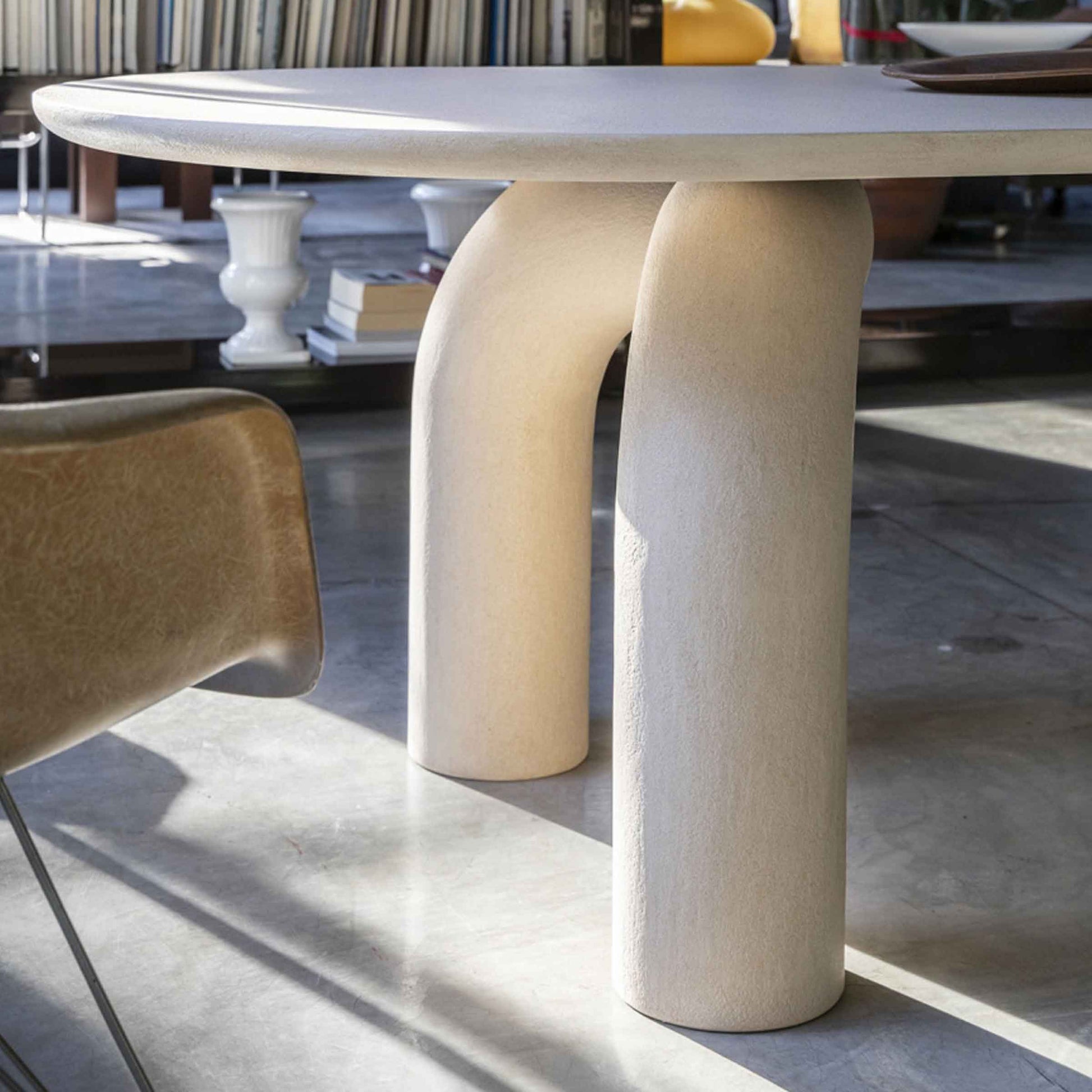 Sculptural Oval Dining Table – Premium Wood Statement Piece