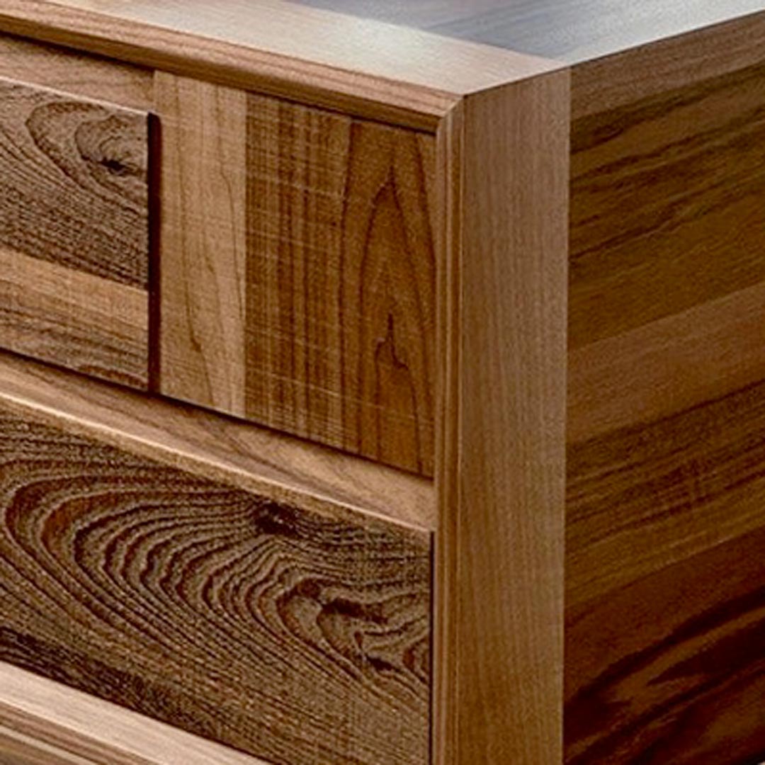 Luxury TRAMA E ORDITO Wood Bedside Table Modern Italian Style for Villa