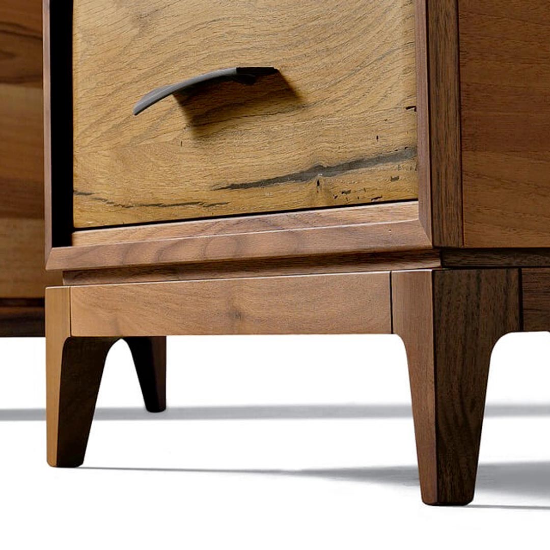 Luxury VELO Wood Bedside Table Modern Italian Style for Villa