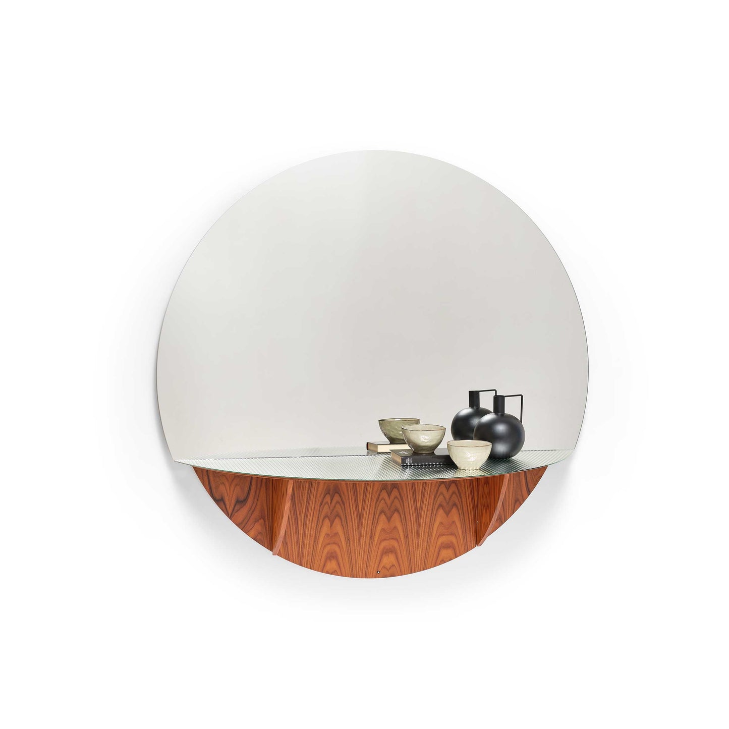 Brame Console Wall Mirror – Italian Designer Santos Rosewood Piece by Mogg