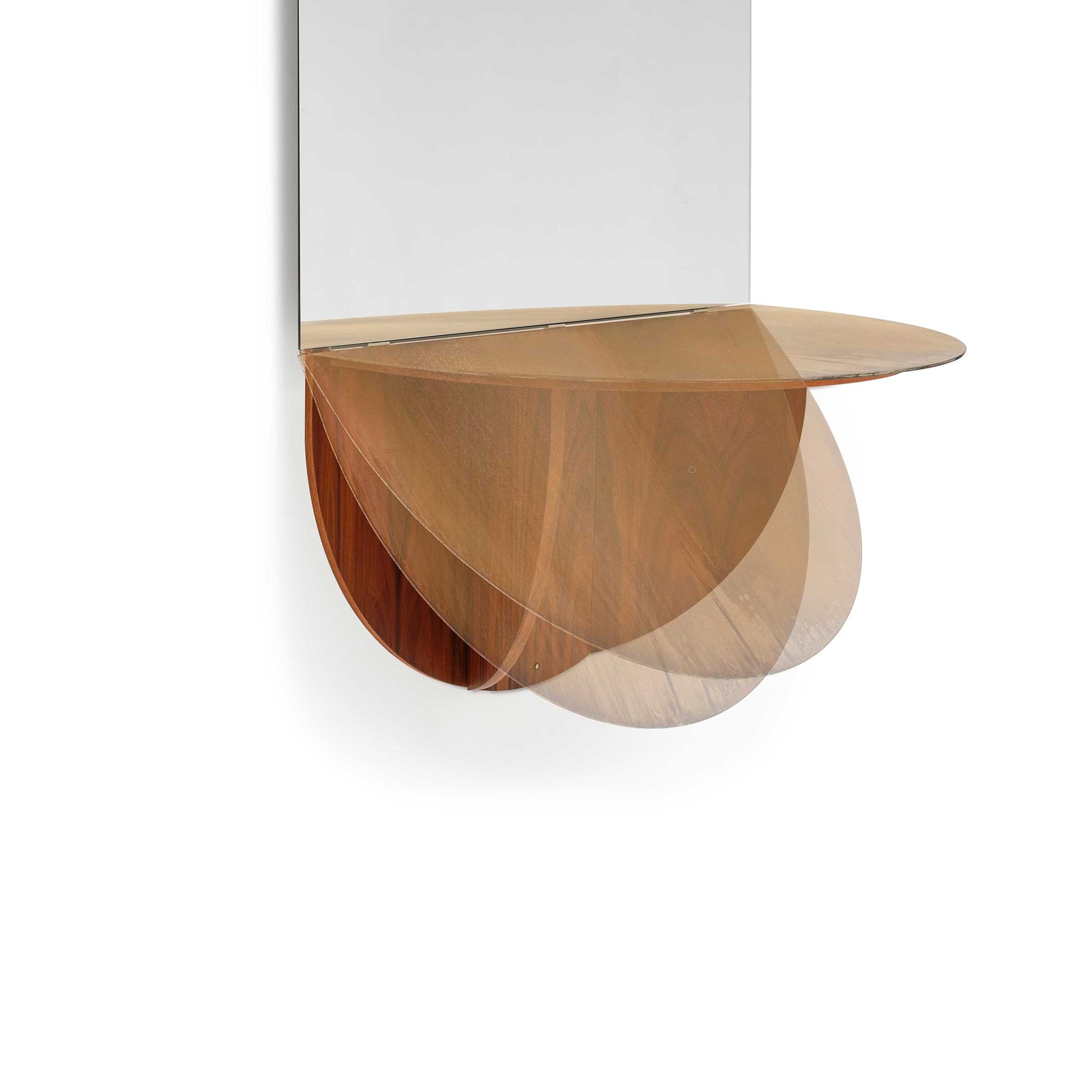 Brame Console Wall Mirror – Italian Designer Santos Rosewood Piece by Mogg