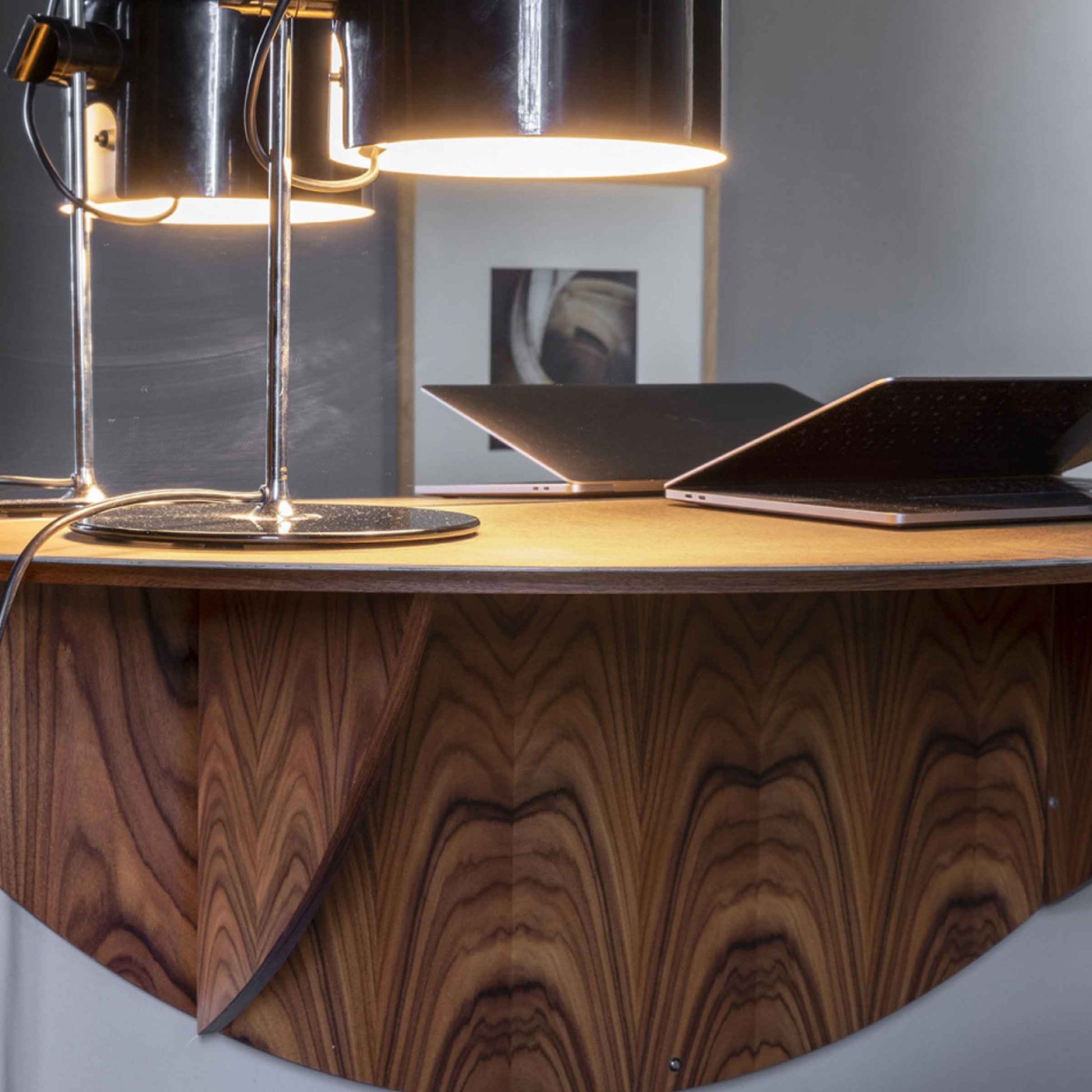 Brame Console Wall Mirror – Italian Designer Santos Rosewood Piece by Mogg
