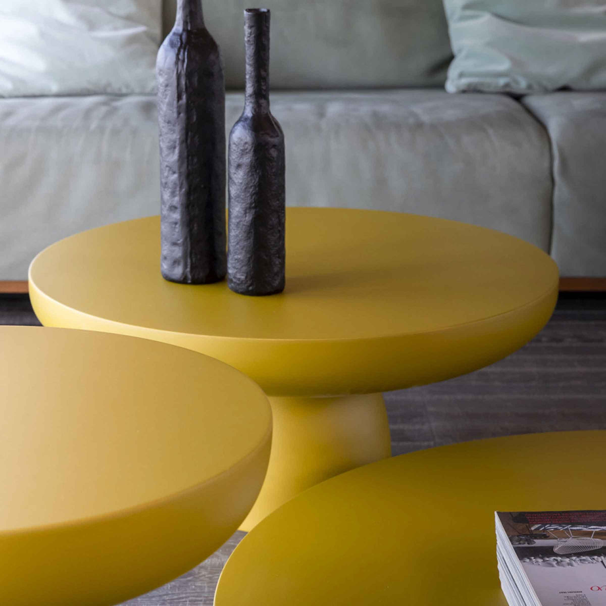 Luxury Round Solid Wood Coffee Table Modern Italian Style for Villa