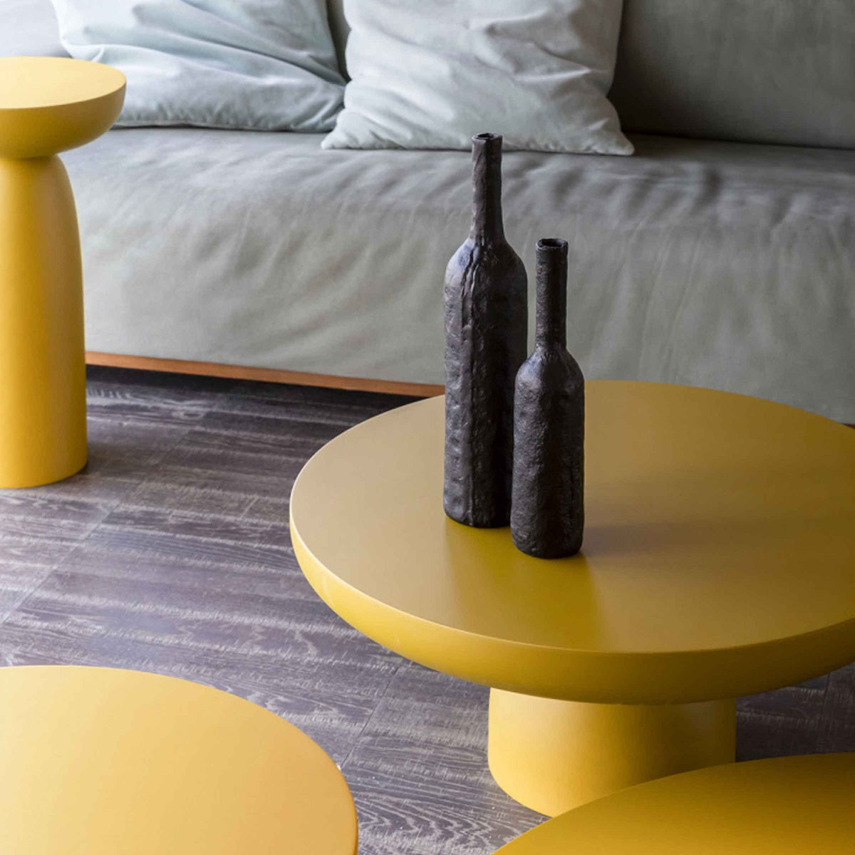 Luxury Round Solid Wood Coffee Table Modern Italian Style for Villa
