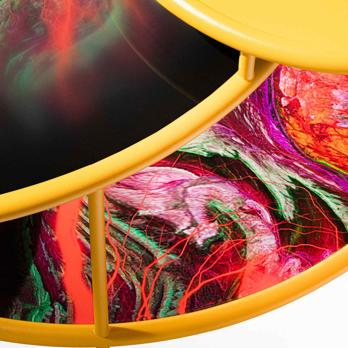 Luxury SANGAKU Glass Coffee Table Modern Italian Style for Villa