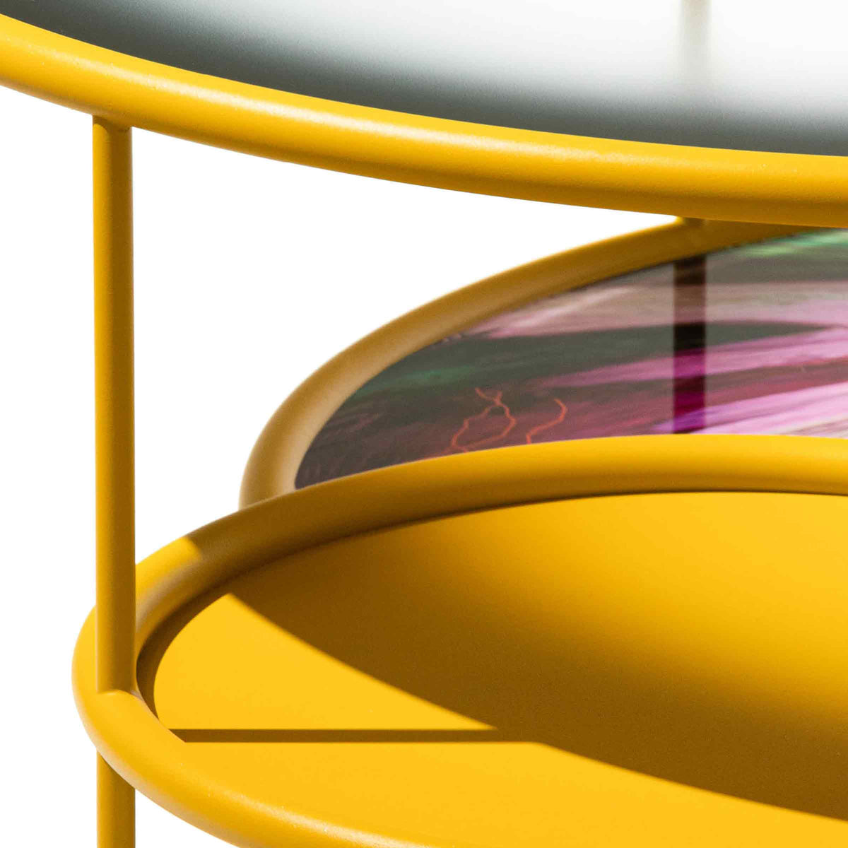 Luxury SANGAKU Glass Coffee Table Modern Italian Style for Villa